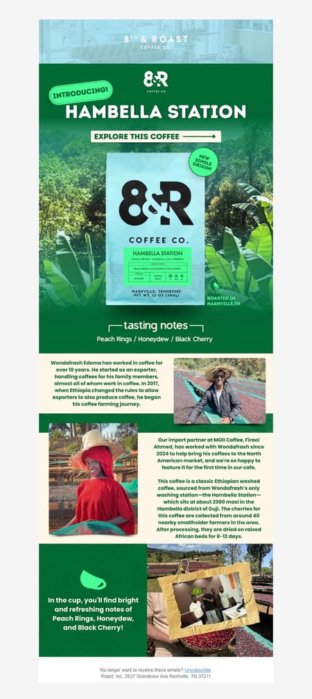 邮件模板创意 8th Roast Coffee 2