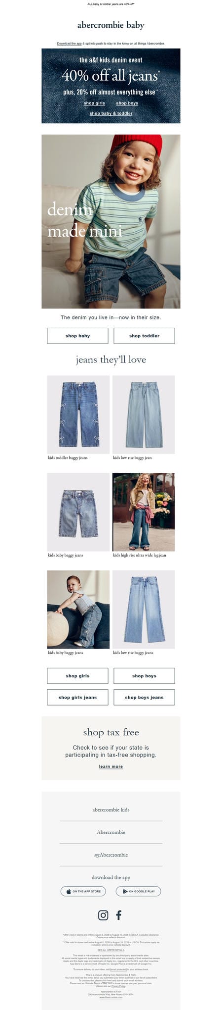 邮件模板创意 Abercrombie Baby 4