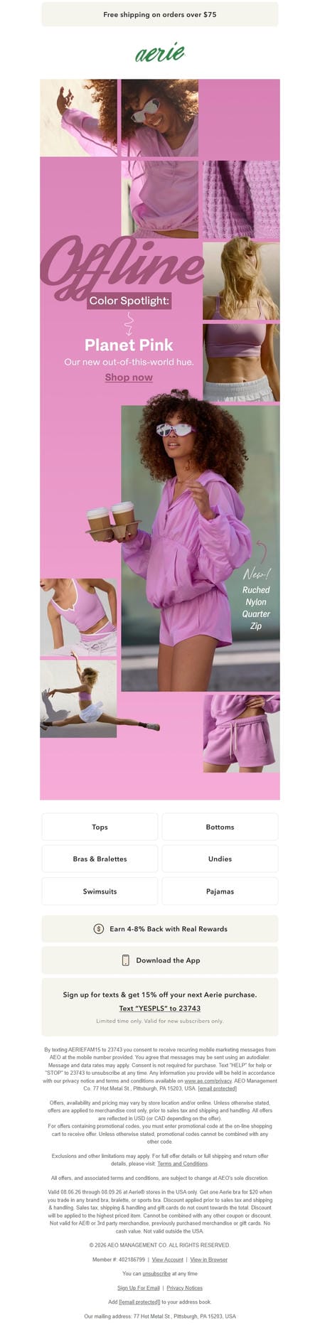 邮件模板创意 Aerie New Arrivals 6