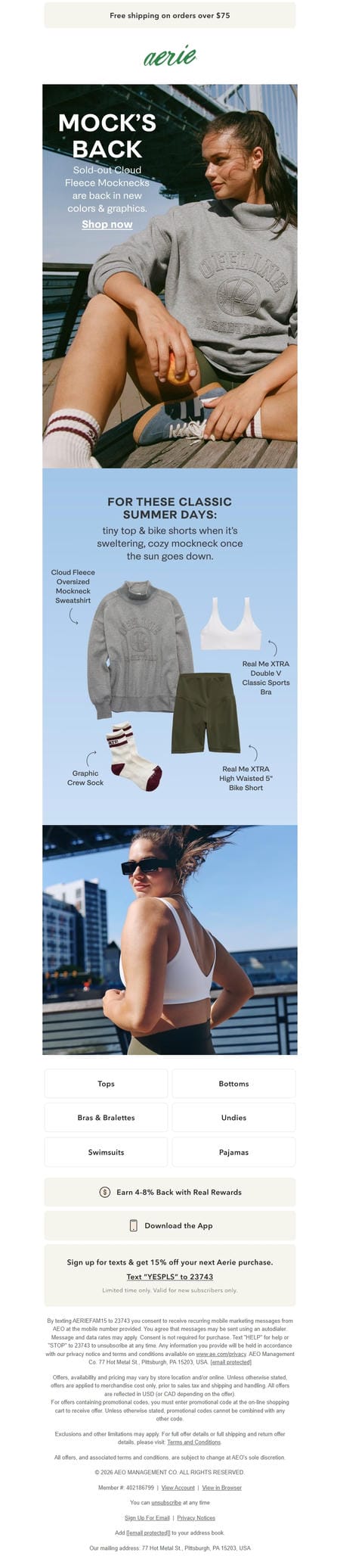 邮件模板创意 Aerie New Arrivals 7