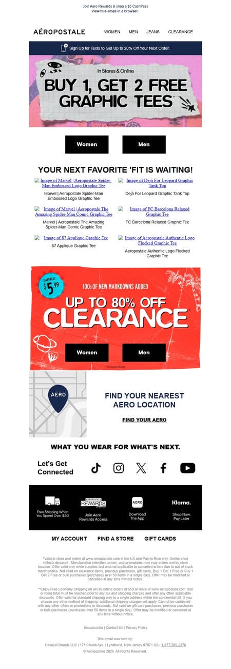 邮件模板创意 Aeropostale Back To School Deals 28