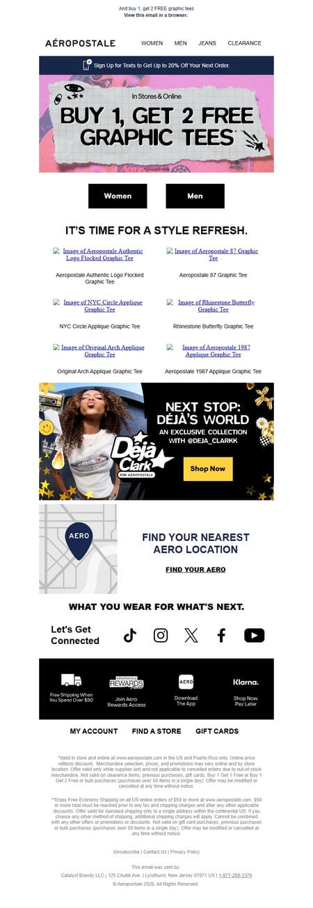 邮件模板创意 Aeropostale Back To School Deals 32