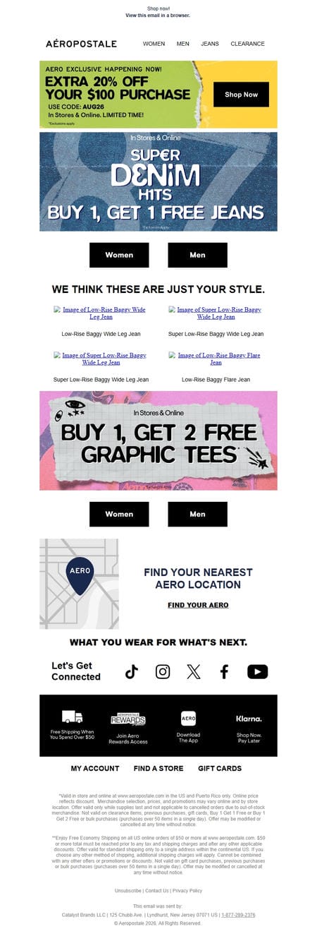 邮件模板创意 Aeropostale Back To School Deals 42