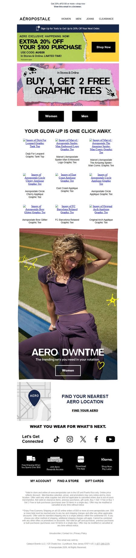 邮件模板创意 Aeropostale Back To School Deals 45