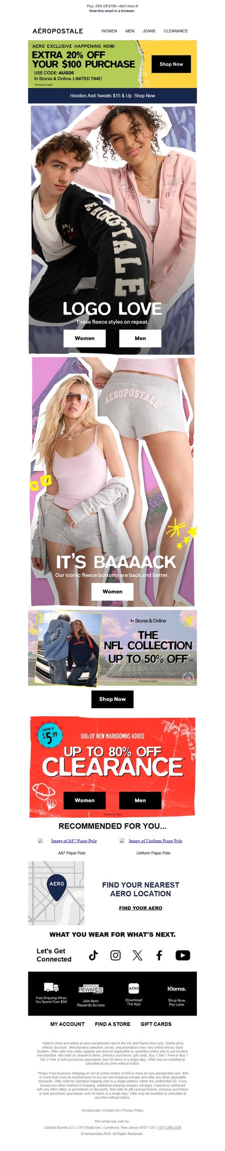 邮件模板创意 Aeropostale Back To School Deals 51
