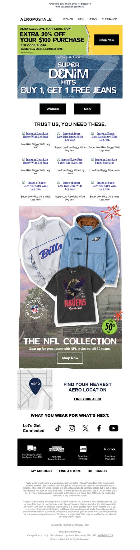 邮件模板创意 Aeropostale Back To School Deals 59