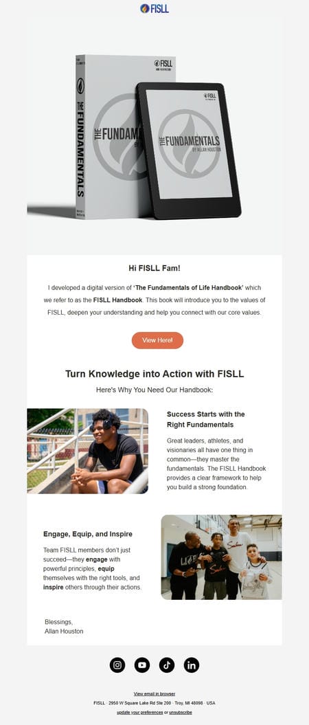 邮件模板创意 Allan Houston Fisll