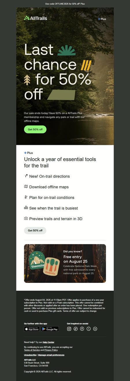 邮件模板创意 Alltrails 46