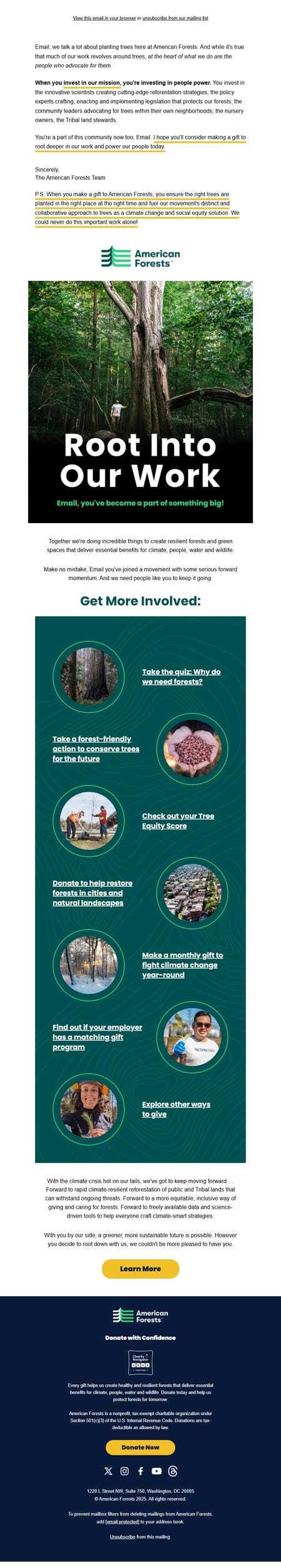 邮件模板创意 American Forests 3