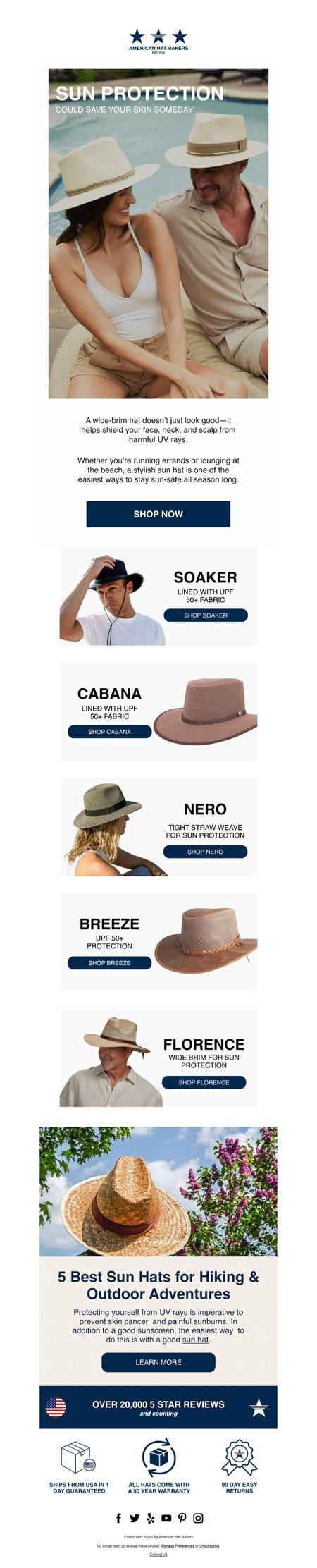 邮件模板创意 American Hat Makers 177