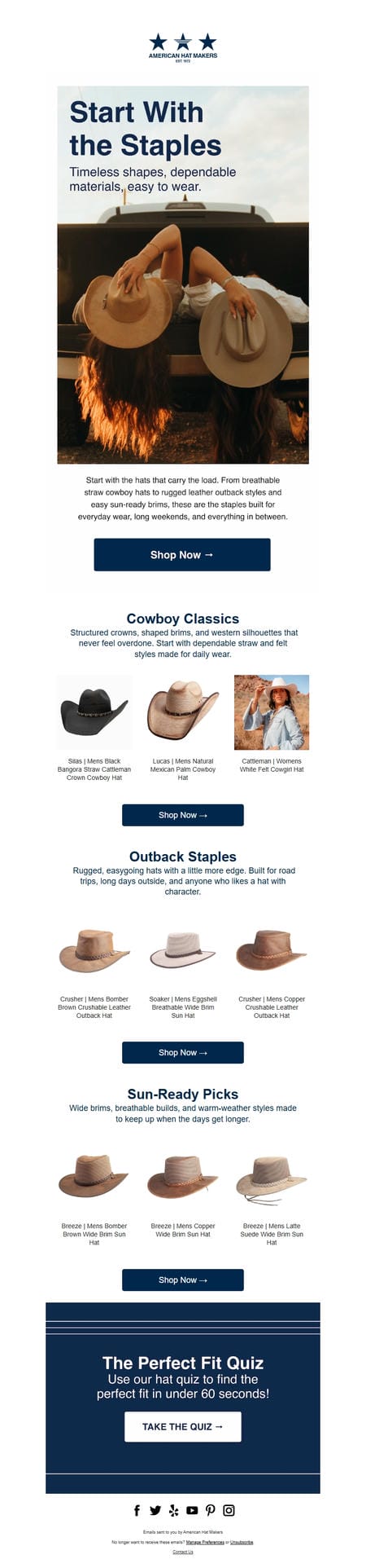 邮件模板创意 American Hat Makers 179