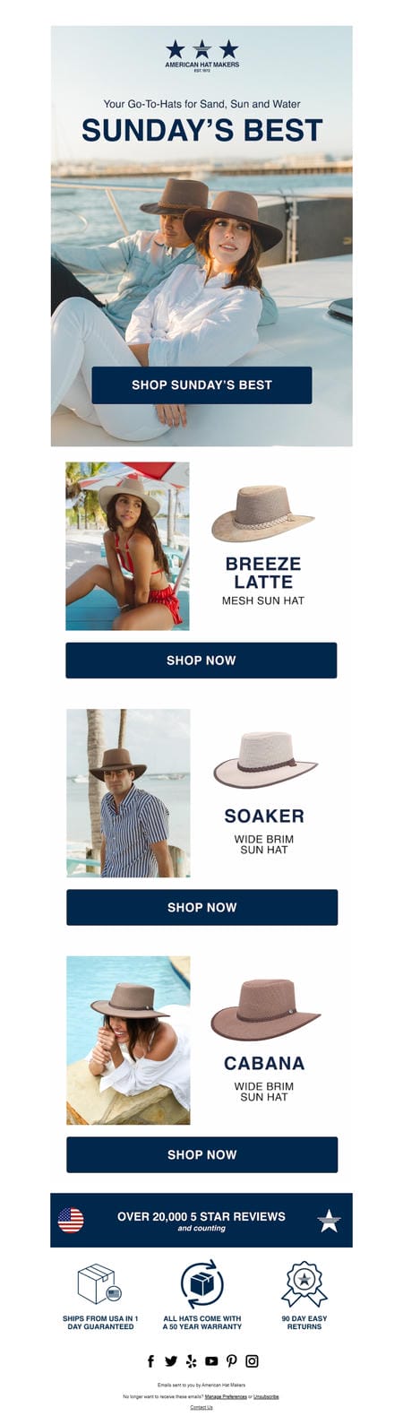 邮件模板创意 American Hat Makers 181