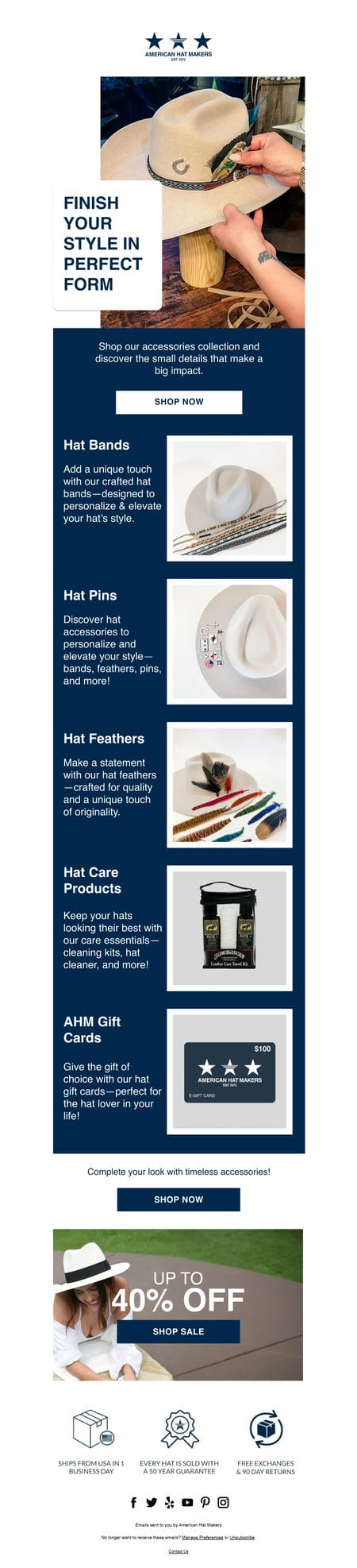邮件模板创意 American Hat Makers 182