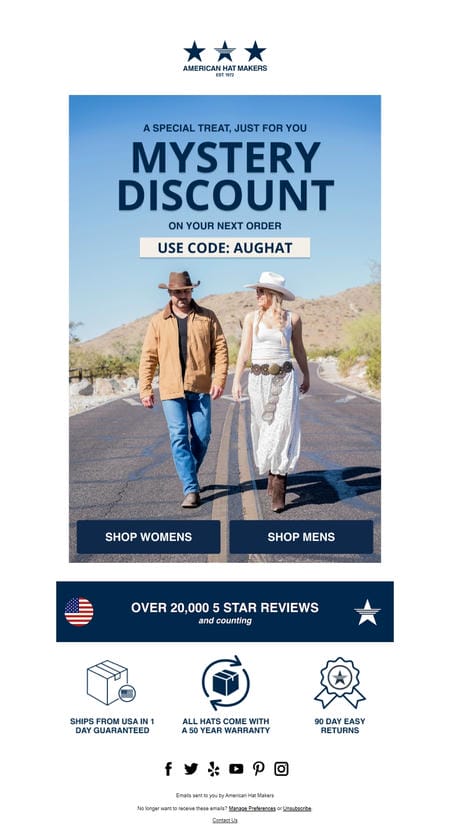 邮件模板创意 American Hat Makers 184