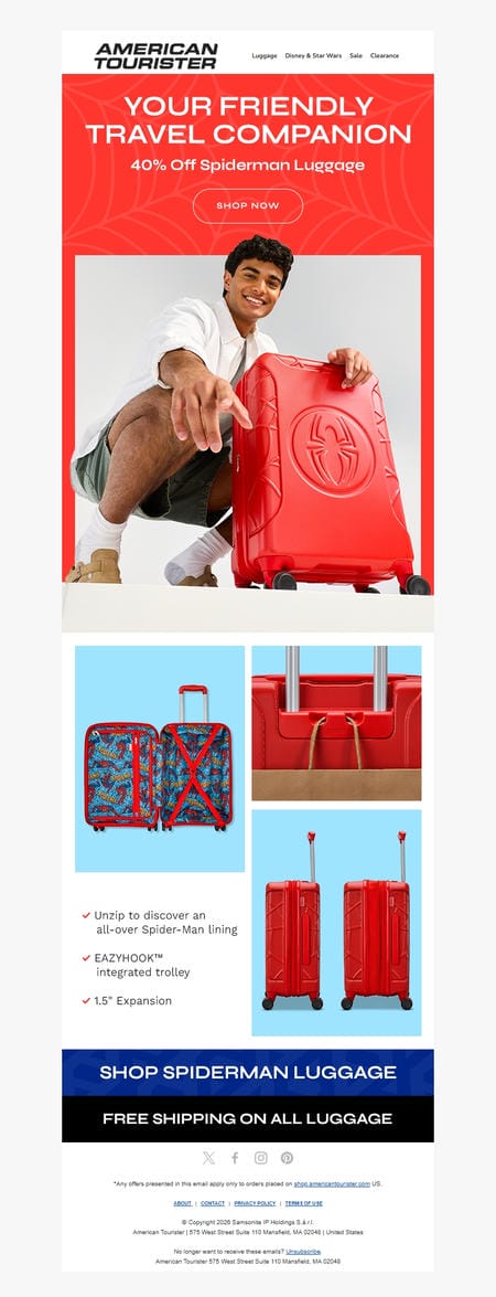 邮件模板创意 American Tourister 89