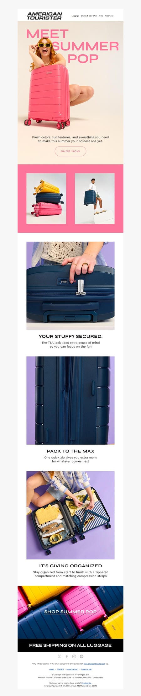 邮件模板创意 American Tourister 91
