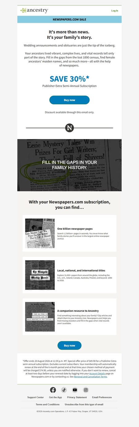 邮件模板创意 Ancestry 73