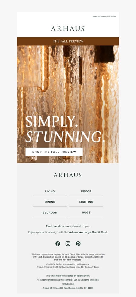 邮件模板创意 Arhaus 385