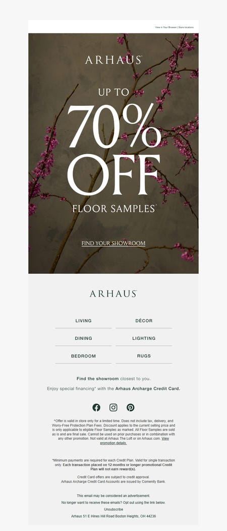 邮件模板创意 Arhaus 389