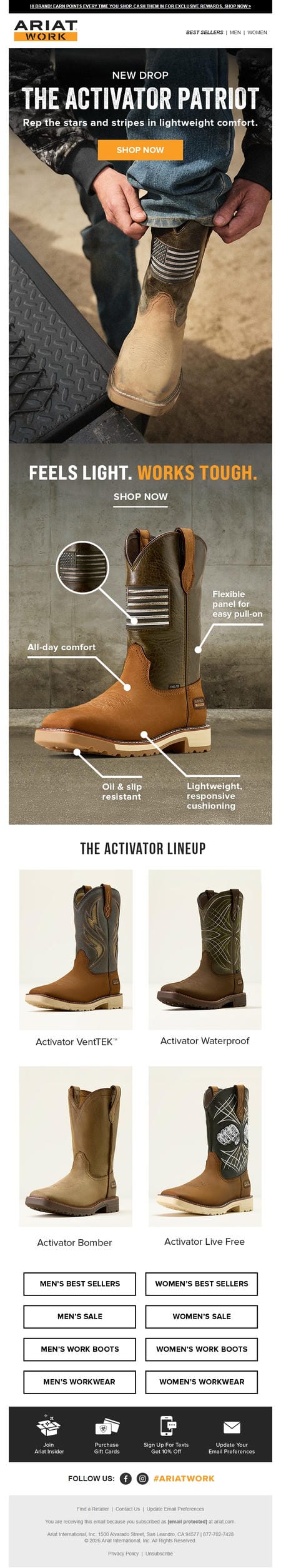 邮件模板创意 Ariat 322
