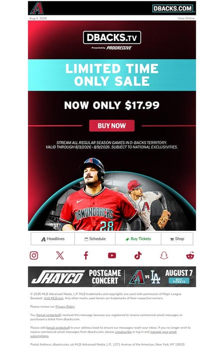 邮件模板创意 Arizona Diamondbacks 48