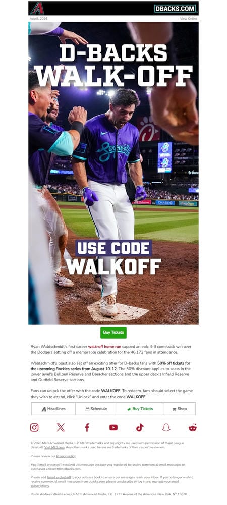 邮件模板创意 Arizona Diamondbacks 50