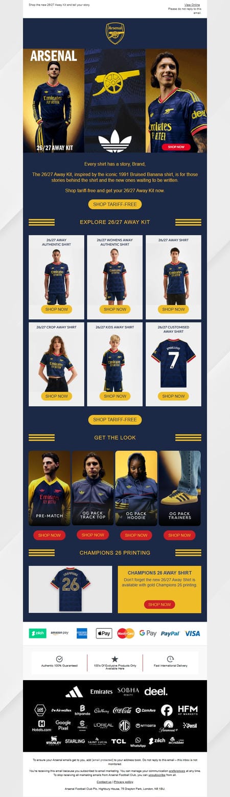 邮件模板创意 Arsenal Football Club 108