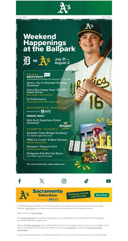 邮件模板创意 Athletics 203