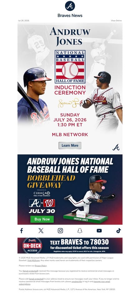 邮件模板创意 Atlanta Braves 66