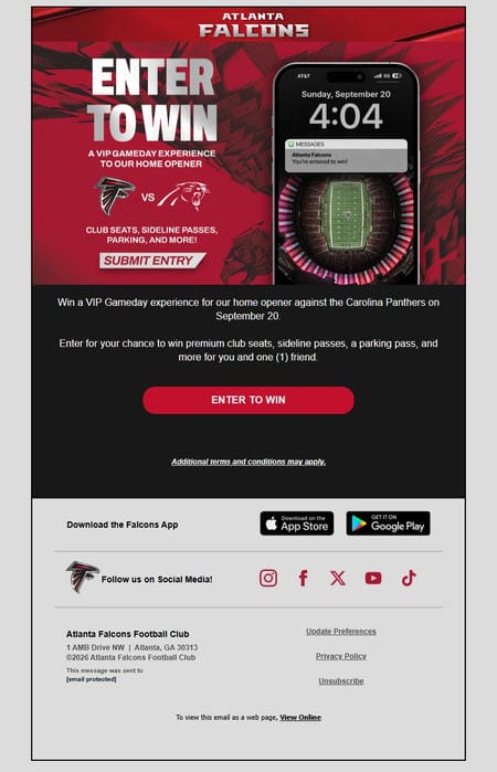 邮件模板创意 Atlanta Falcons 126