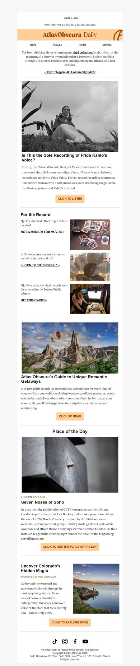 邮件模板创意 Atlas Obscura 259