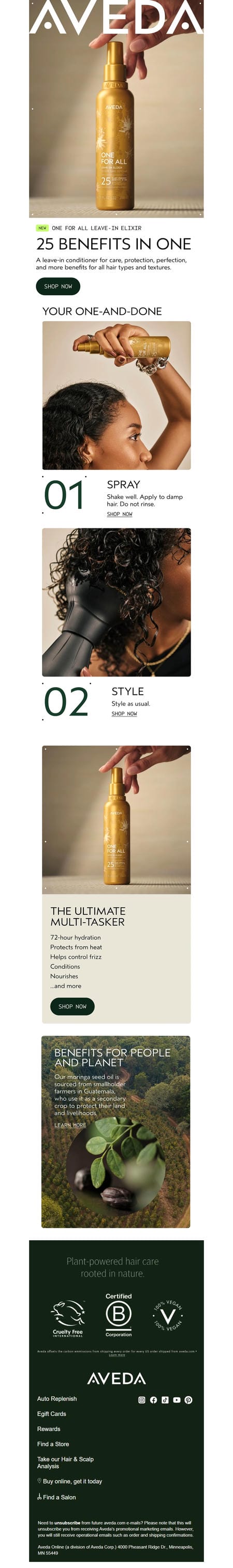 邮件模板创意 Aveda Online 394