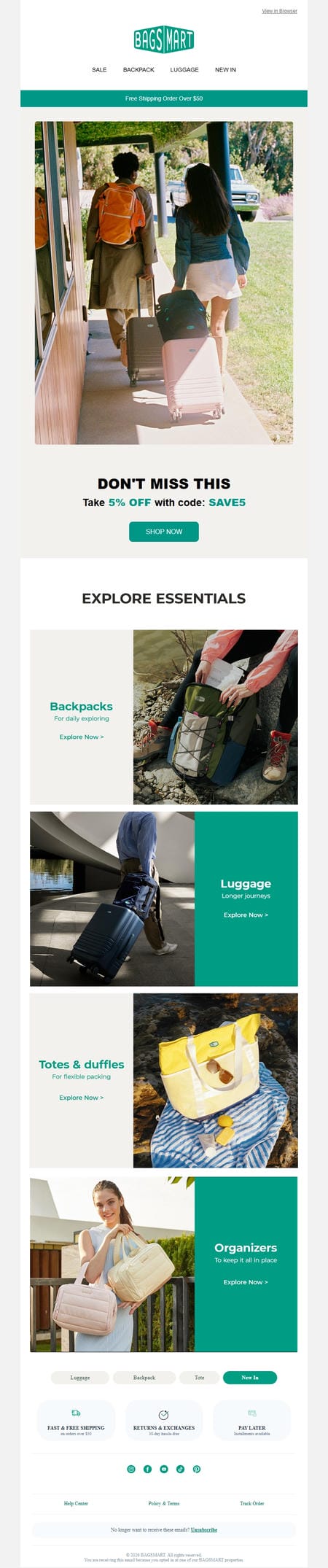 邮件模板创意 Bagsmart 5