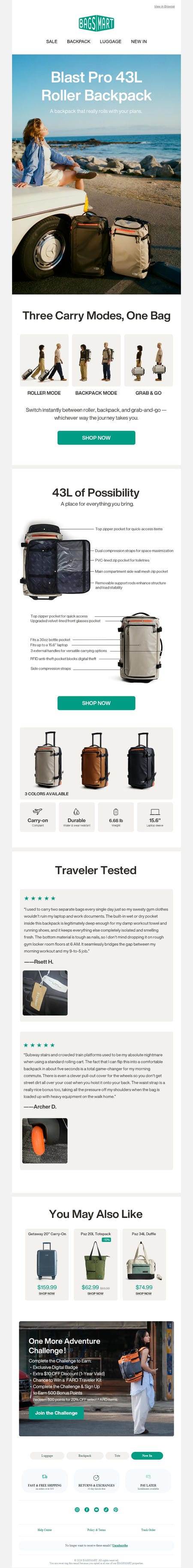 邮件模板创意 Bagsmart 6