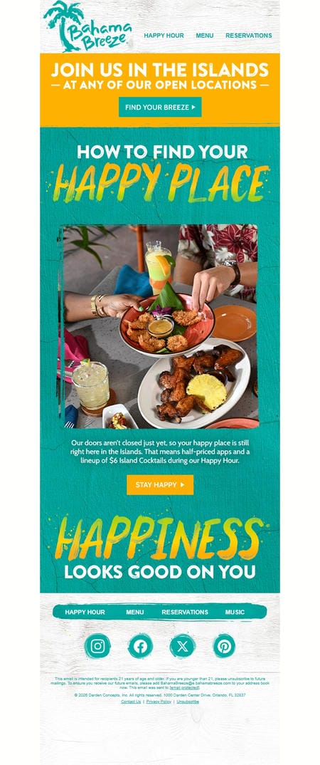 邮件模板创意 Bahama Breeze 5