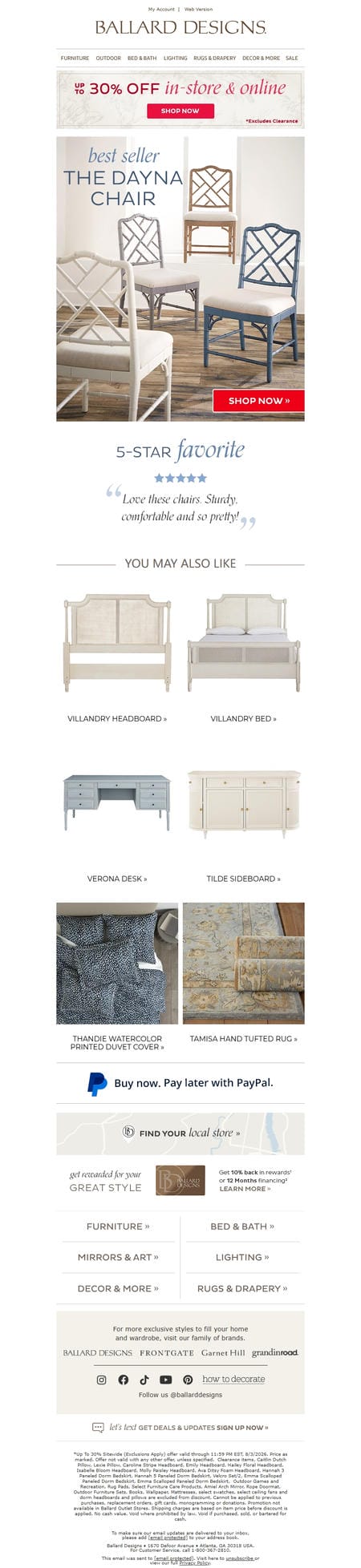 邮件模板创意 Ballard Designs 317