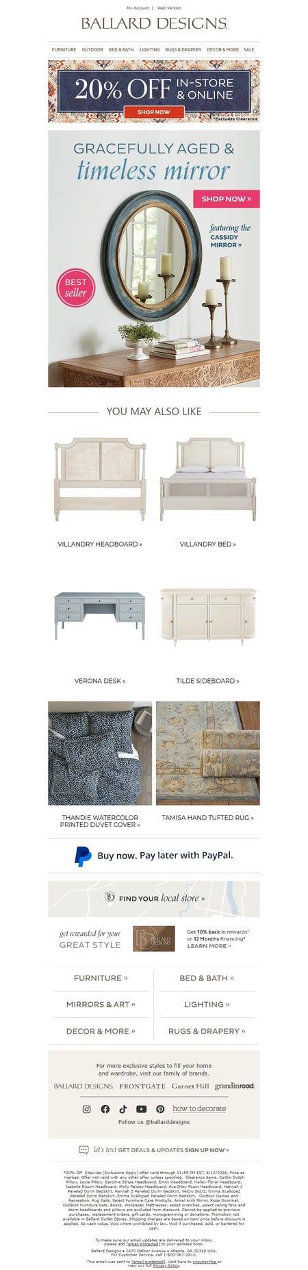 邮件模板创意 Ballard Designs 325