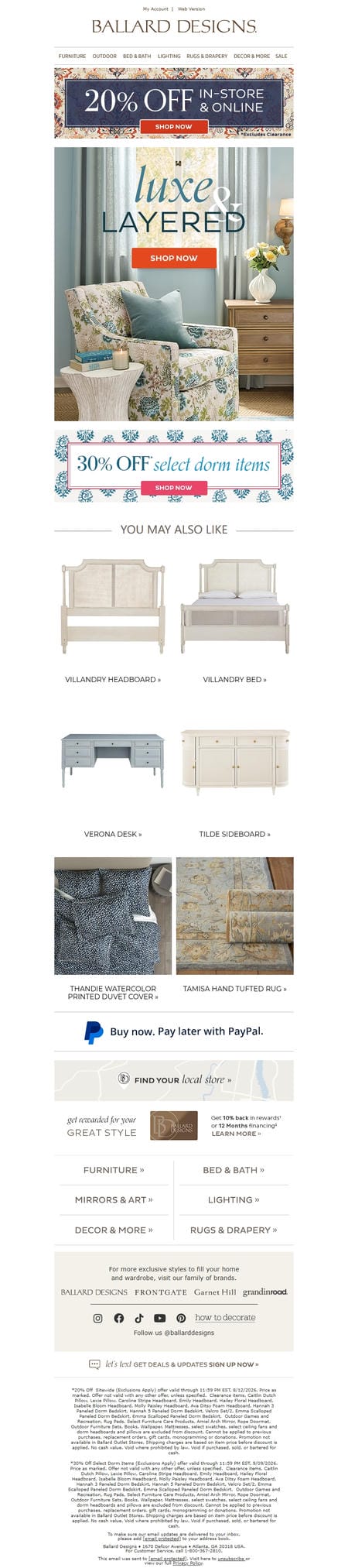 邮件模板创意 Ballard Designs 331