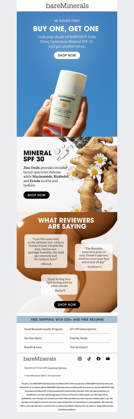 邮件模板创意 Bareminerals 58