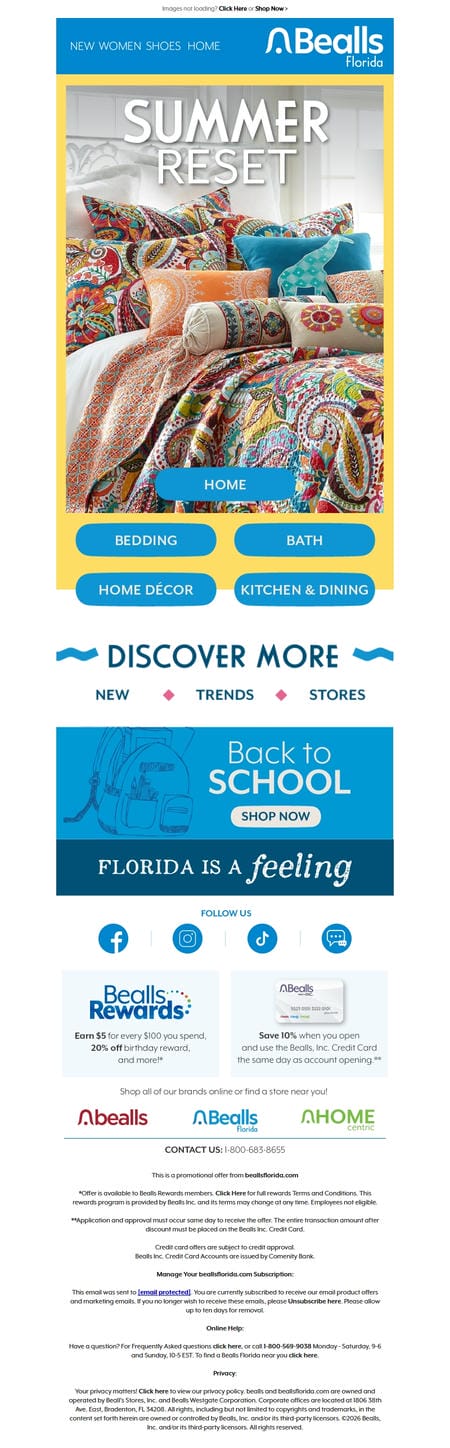 邮件模板创意 Bealls Florida 32
