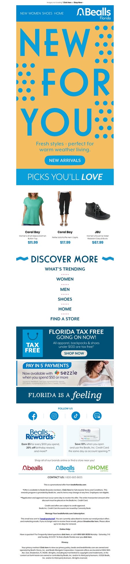 邮件模板创意 Bealls Florida 34