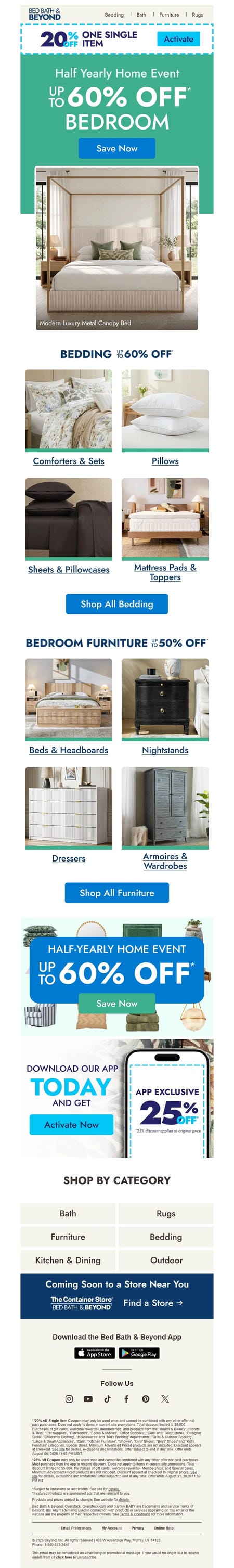 邮件模板创意 Bed Bath Beyond 560