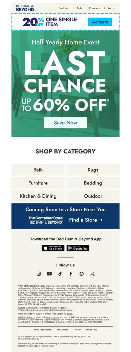 邮件模板创意 Bed Bath Beyond 566