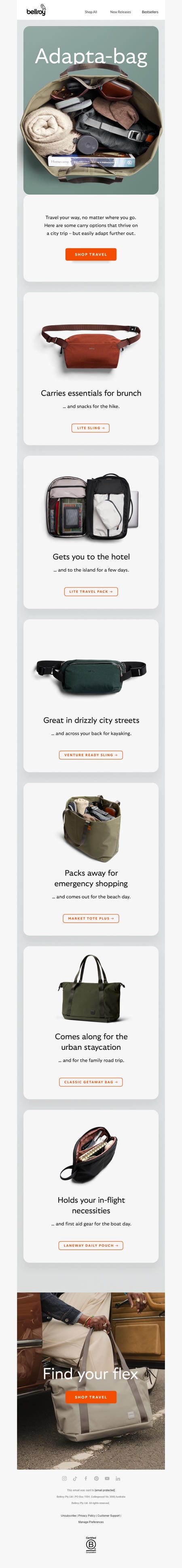 邮件模板创意 Bellroy 126