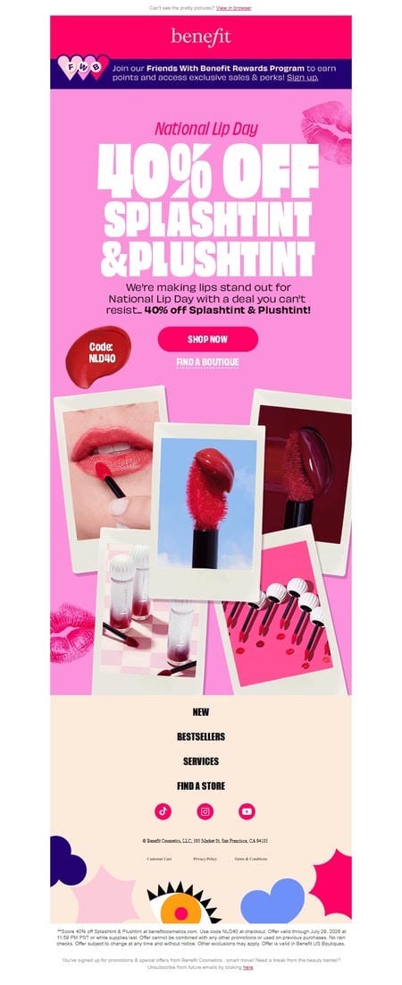邮件模板创意 Benefit Cosmetics 52