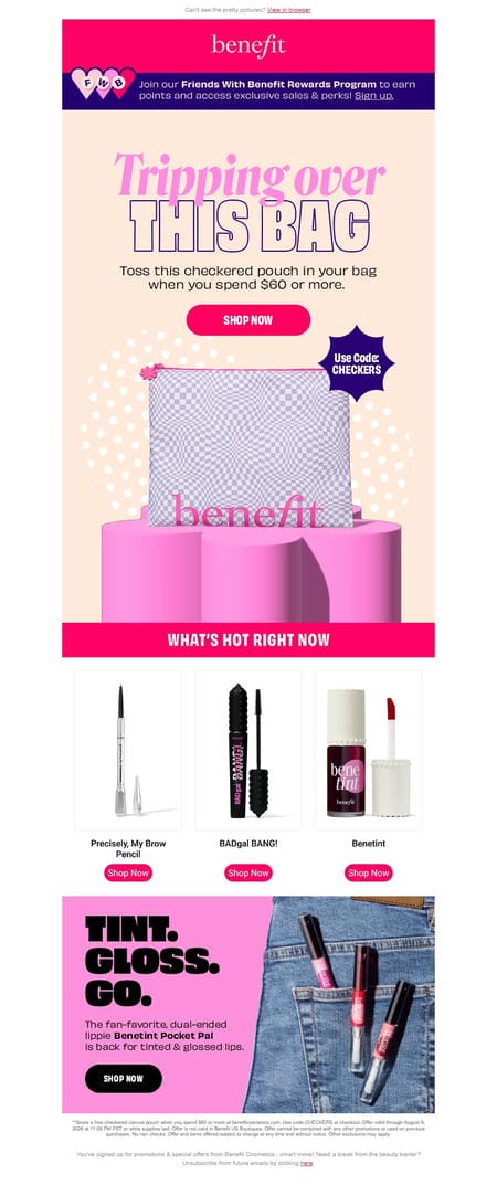 邮件模板创意 Benefit Cosmetics 54