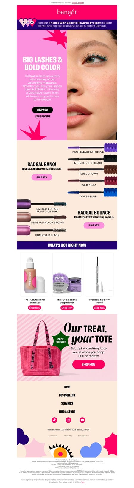 邮件模板创意 Benefit Cosmetics 55
