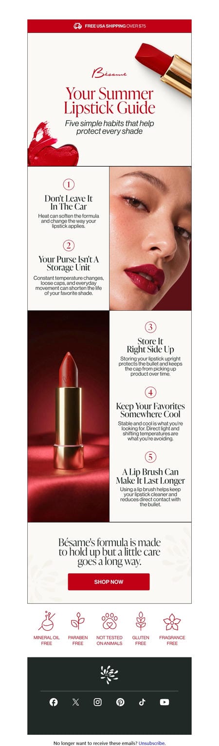邮件模板创意 Besame Cosmetics 120