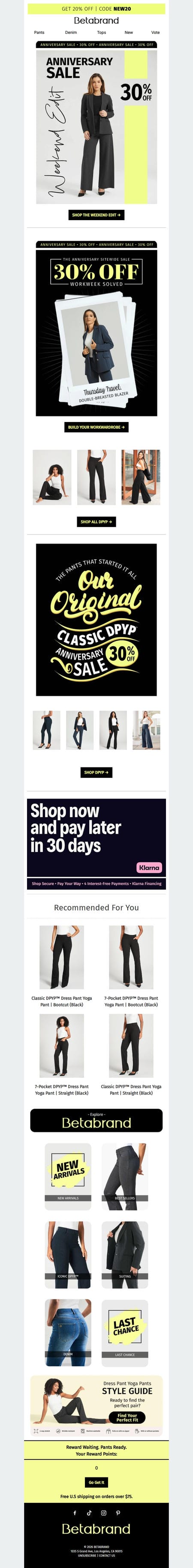 邮件模板创意 Betabrand 318