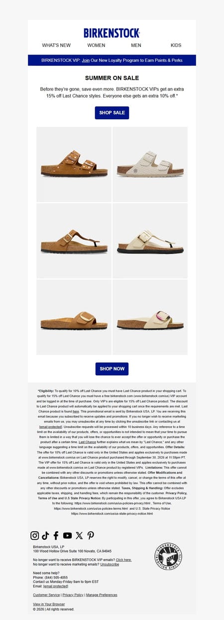 邮件模板创意 Birkenstock News 287